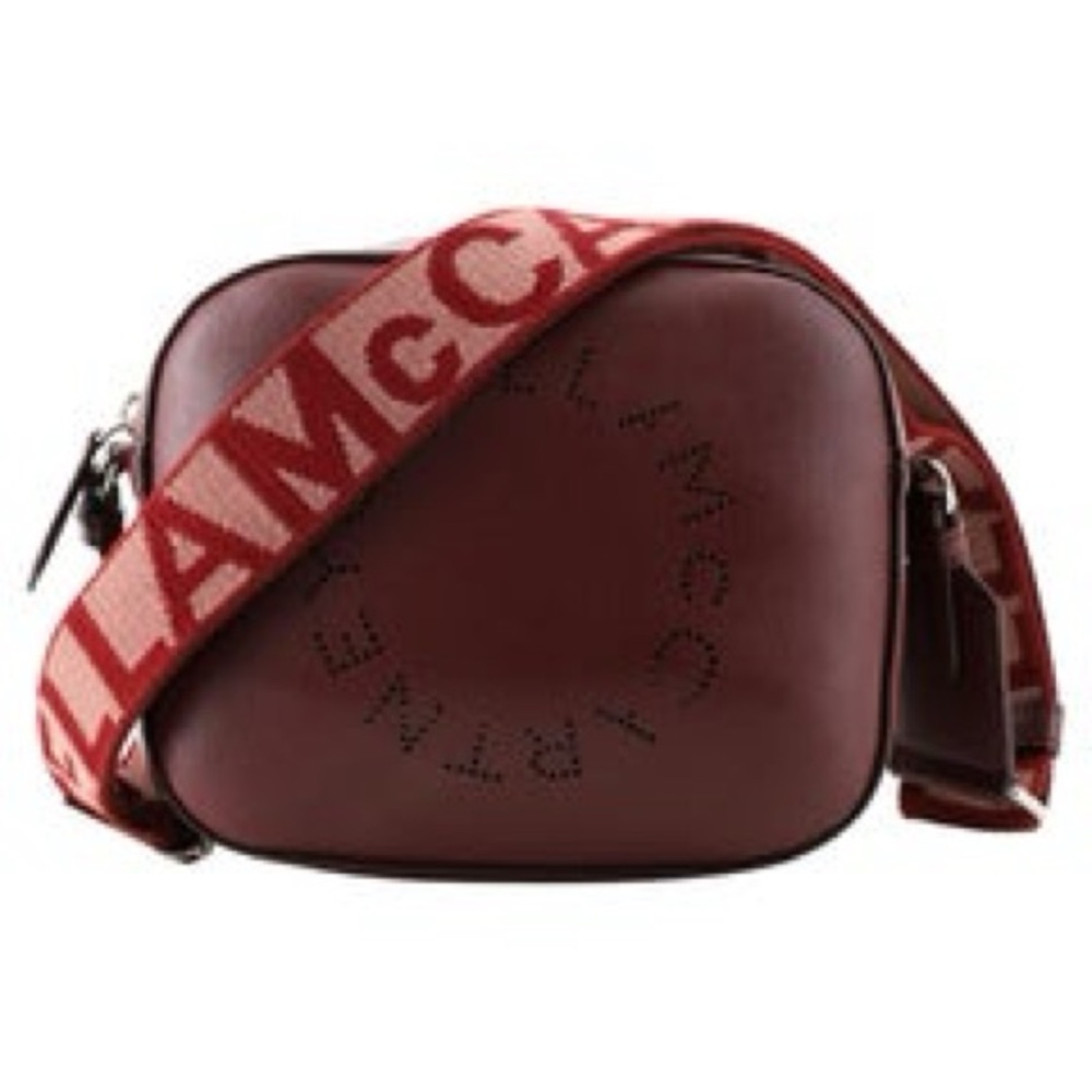 Stella McCartney burgundy red crossbody bag